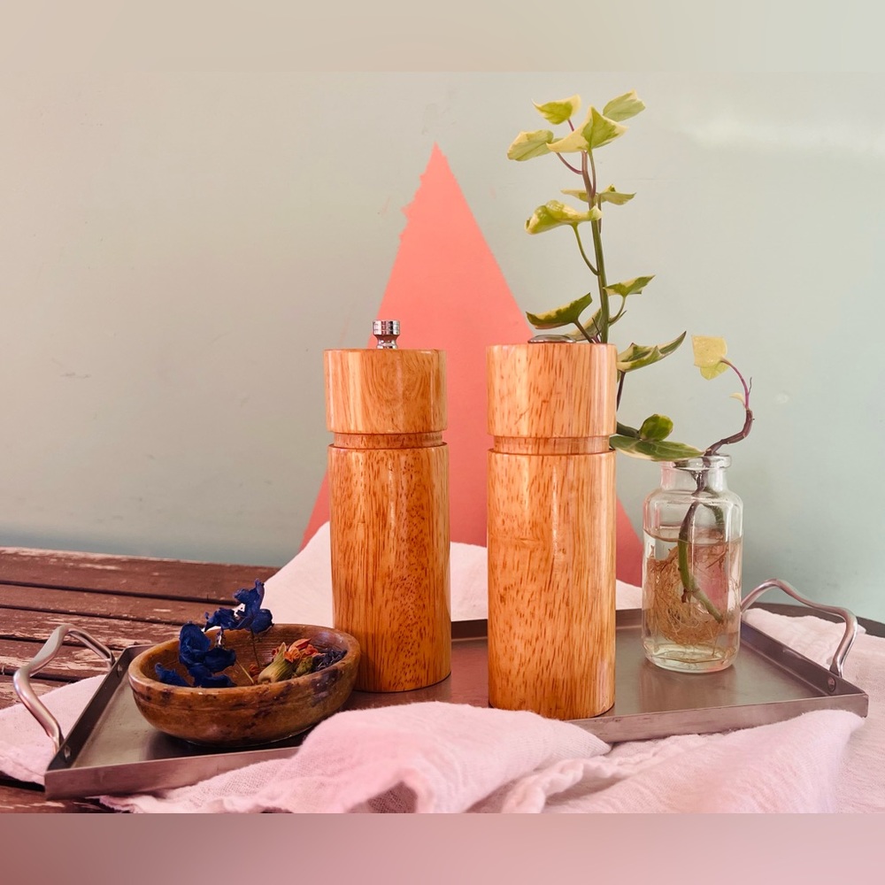 Salt and Pepper wooden grinders, Olde Thompson brand